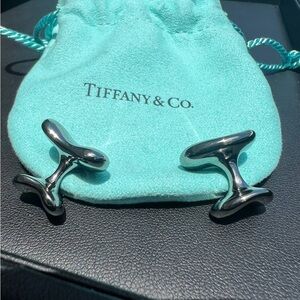 Tiffany Co Sterling Silver  Bean Cuff Links  Cufflinks